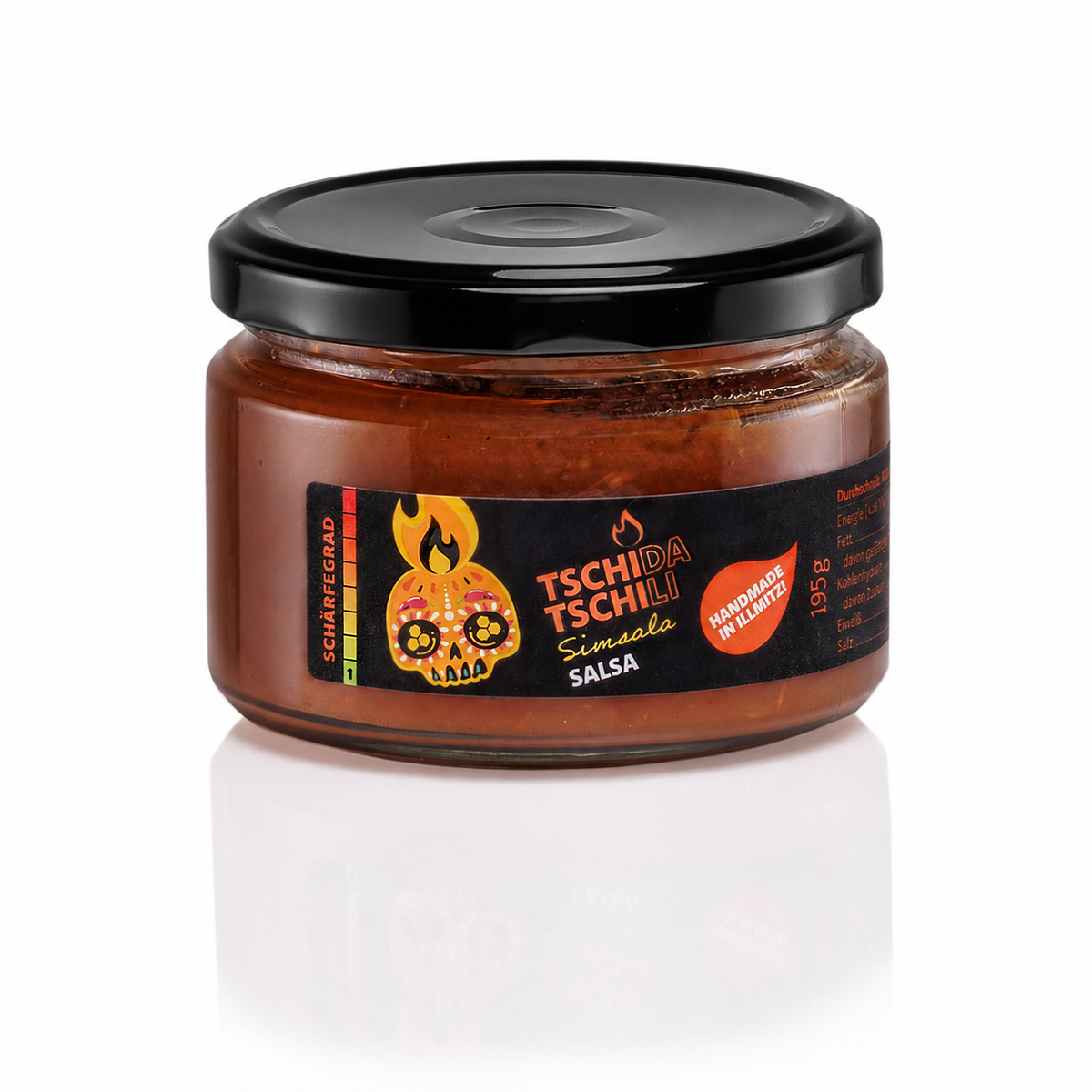 Handgemachte Tomaten-Chipotle-Salsa im 195-g-Glas