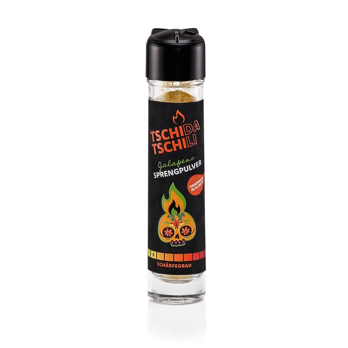 Gemahlenes Jalapeño-Chilipulver im 22-g-Glas