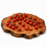 Zuckertraube Tomatenpflanze mit roten Cherrytomaten an langen Trauben